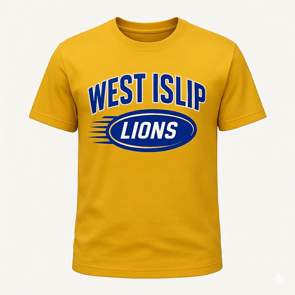 West Islip Lions Classic Gold Tee – Limited Edition Fan Gear