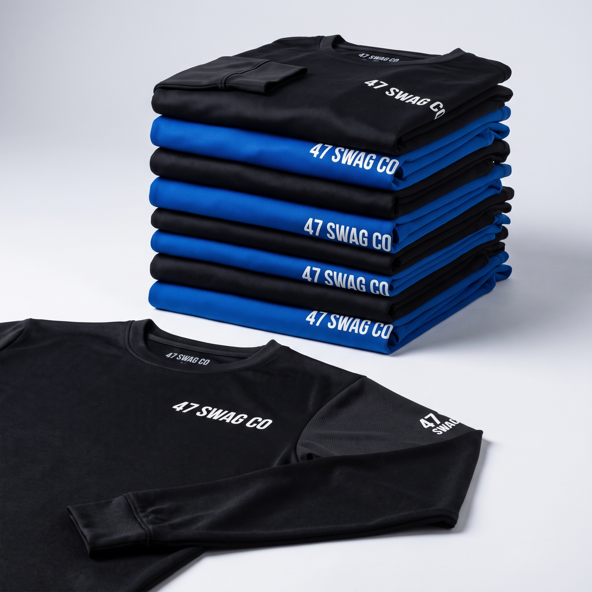 47 Swag Co 25-piece custom long-sleeve Dry-Fit shirt pack