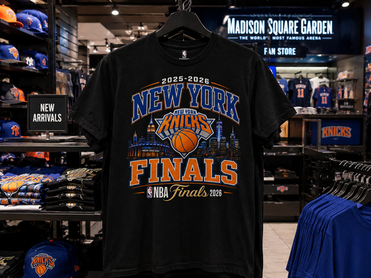 New York Knicks Finals 2025-2026 T-Shirt – Black Premium Heavyweight Tee