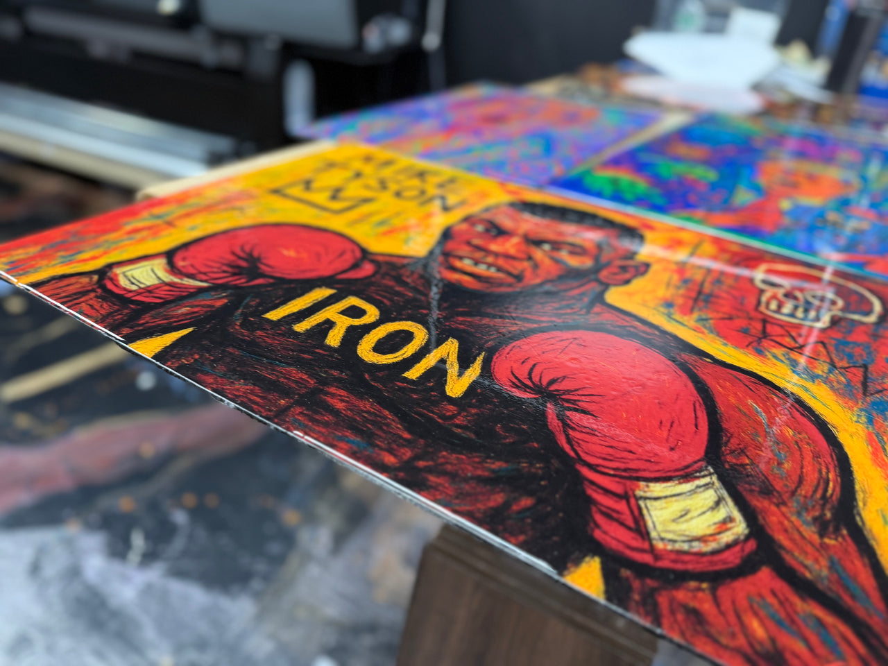 IRON CROWN: Basquiat-Inspired Mike Tyson Resin Original — Made by G$”