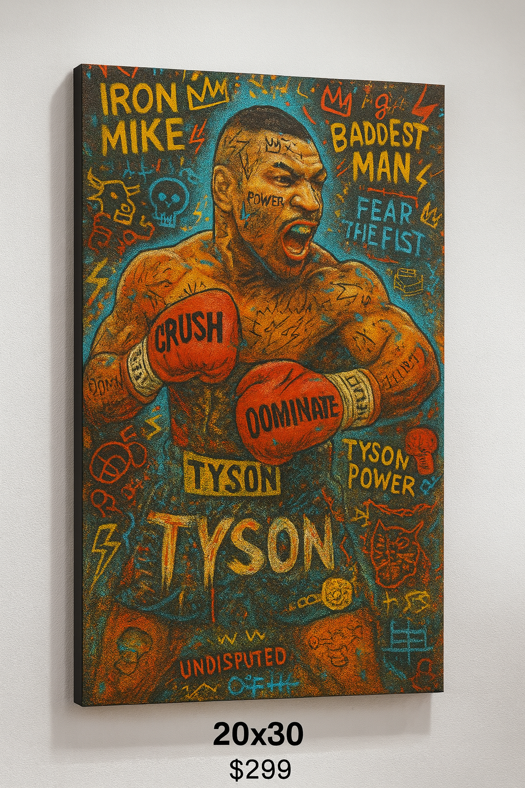 Unleash the Legend: Iron Mike Tyson - "Baddest Man on the Planet" Canvas Print