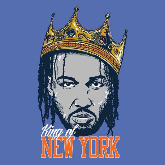 Jalen Brunson “King of New York” Blue Basketball Fan Tshirt