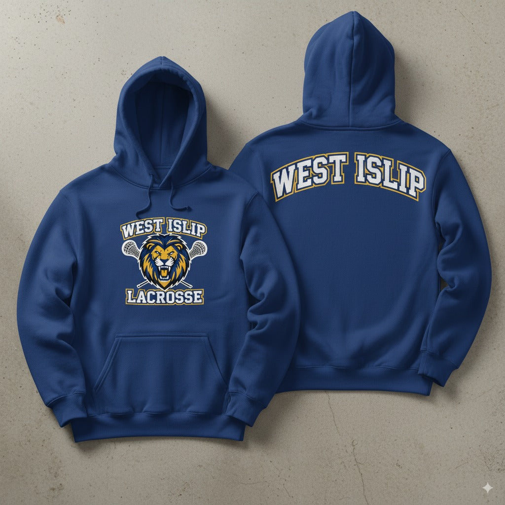 West Islip Lacrosse Premium Royal Blue Hoodie