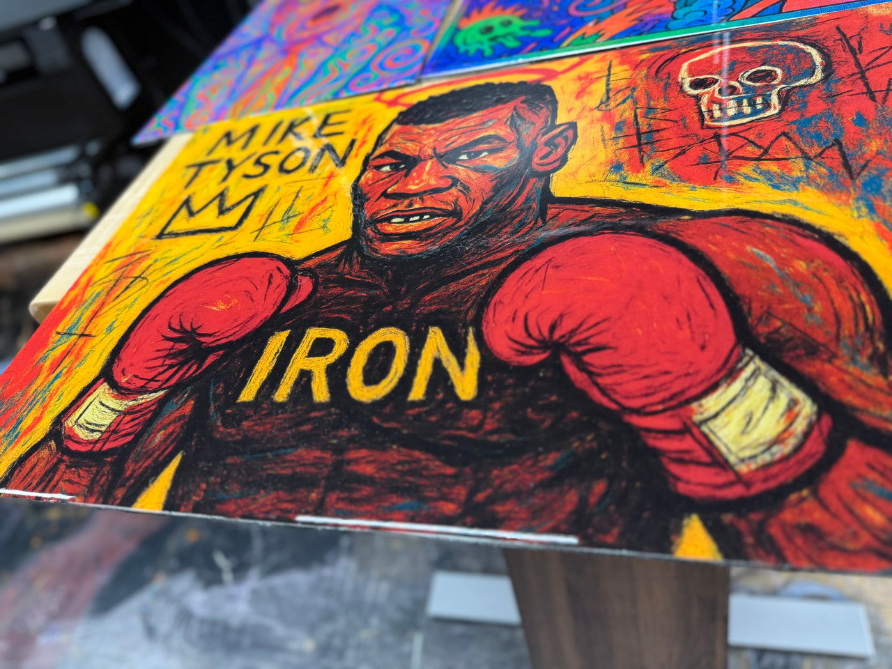IRON CROWN: Basquiat-Inspired Mike Tyson Resin Original — Made by G$”
