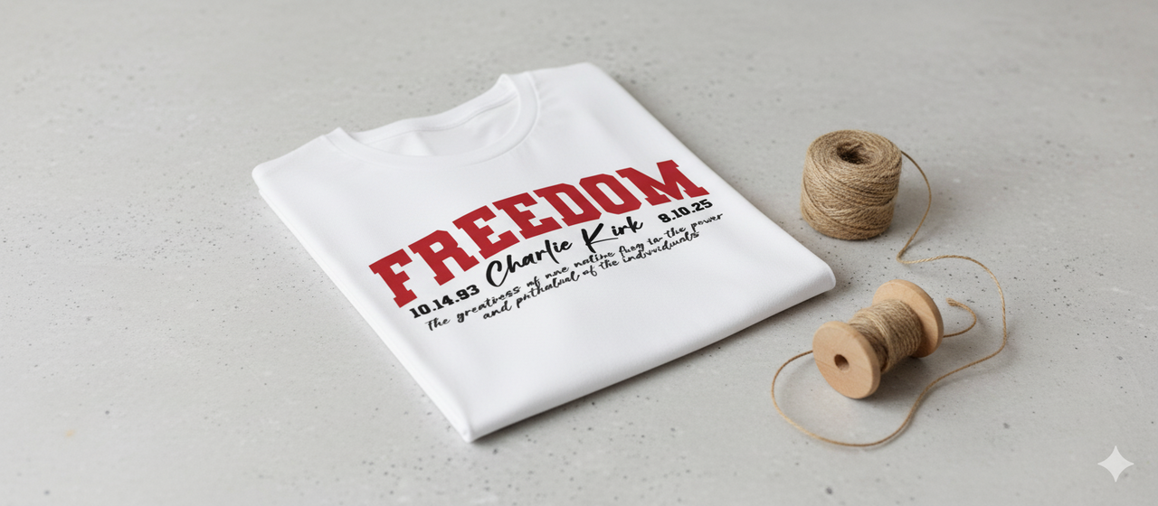 FREEDOM × Charlie Kirk Tribute Tee RED FREEDOM