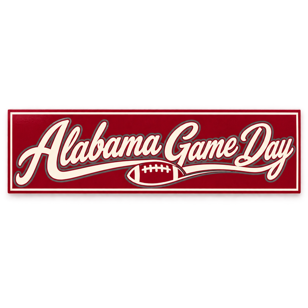 Alabama Game Day Script Bumper Sticker — product thumbnail