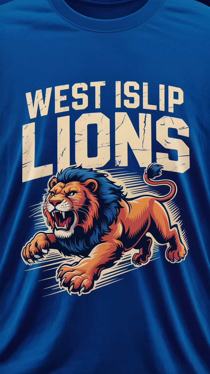 West Islip Lions Fierce Pride T-Shirt - Roaring Spirit Collection