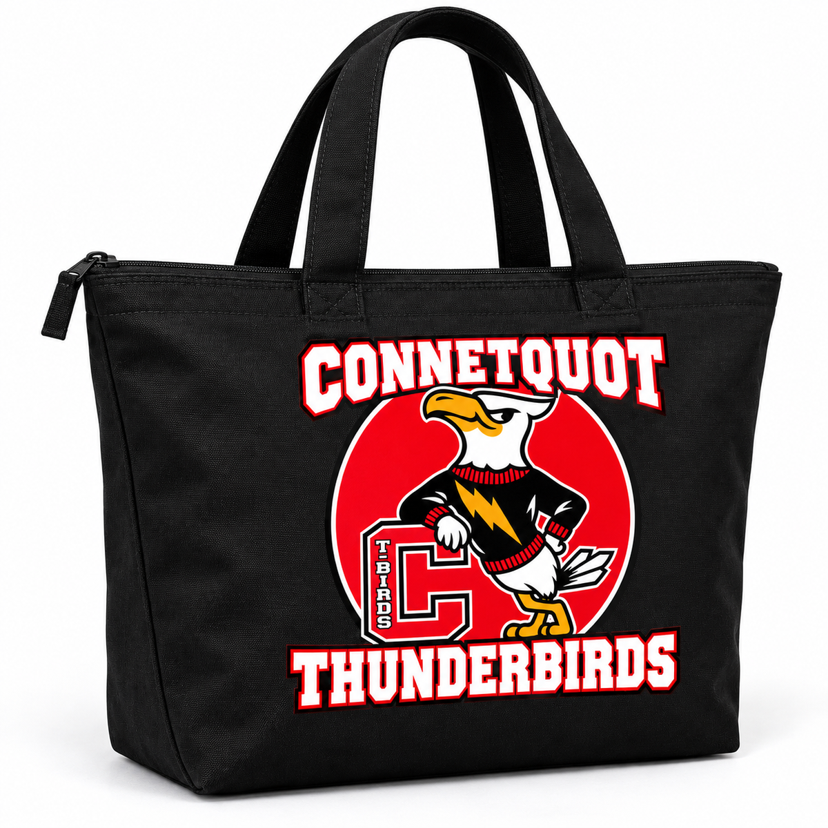 Connetquot Heritage ziptote - Black - alternate angle