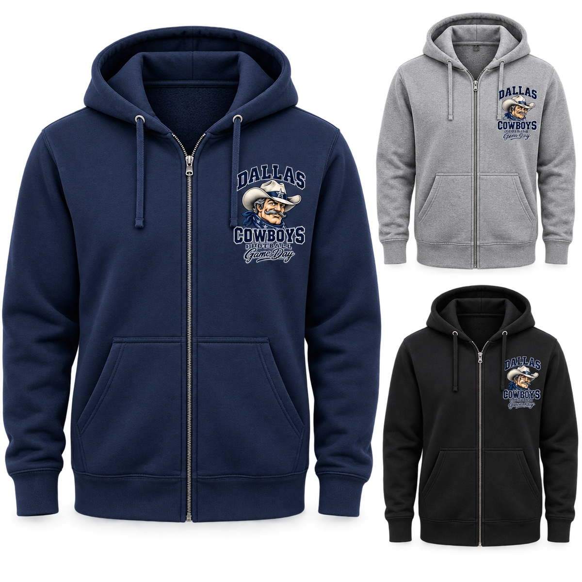 Dallas Left-Chest Full-Zip Hoodie — product thumbnail