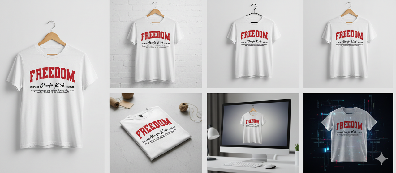 FREEDOM × Charlie Kirk Tribute Tee RED FREEDOM