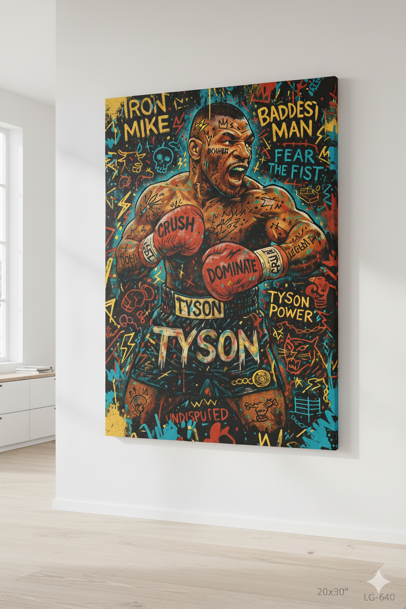 Unleash the Legend: Iron Mike Tyson - "Baddest Man on the Planet" Canvas Print