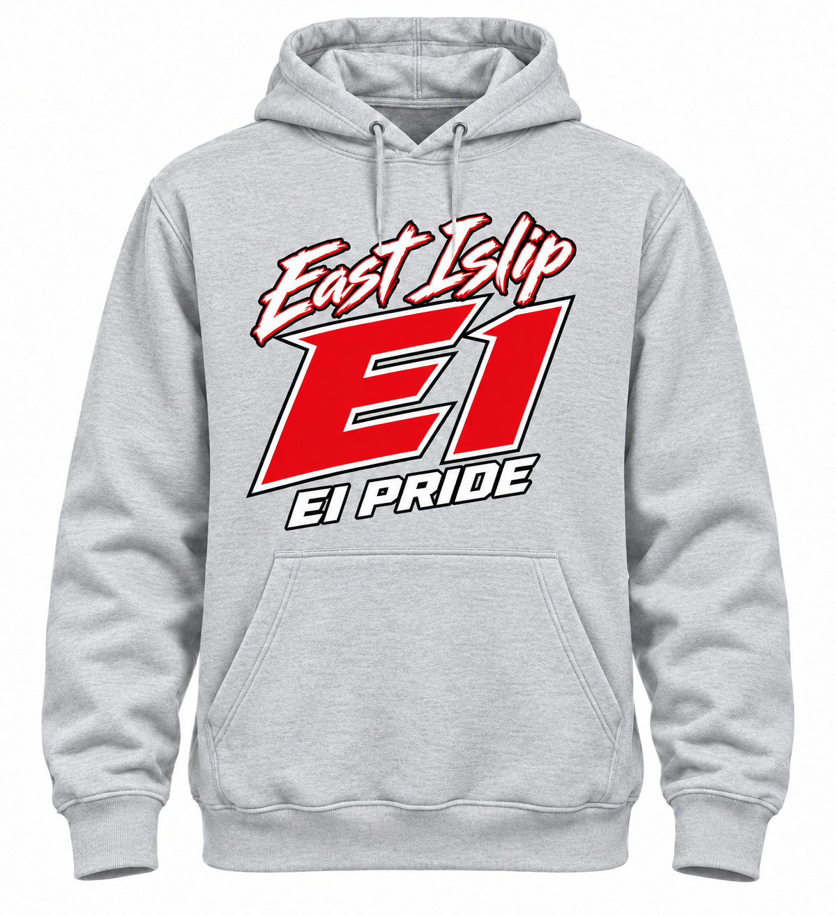East Islip Power Athletic adult hoodie — Heather Gray