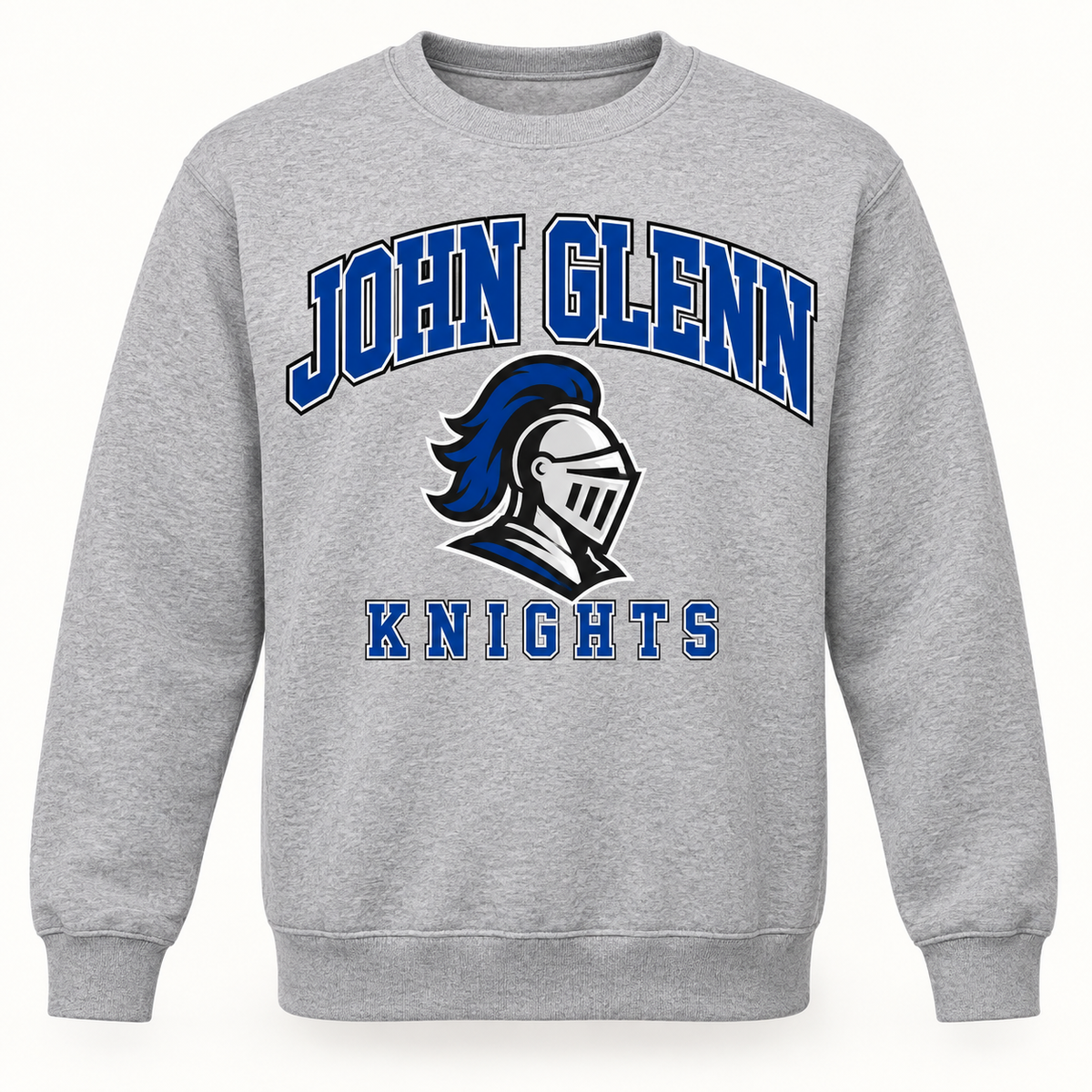 Elwood–John Glenn Knights Campus Crewneck Sweatshirt in Heather Gray