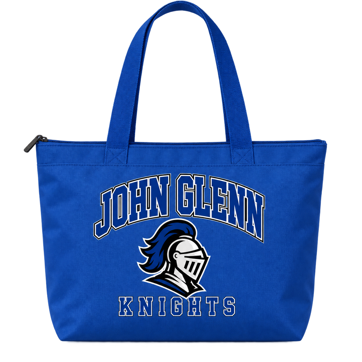 Elwood–John Glenn Knights Campus Zippered Tote Bag — Royal Blue