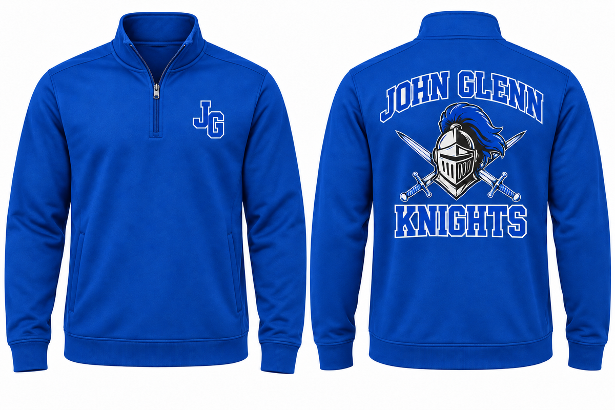 Elwood–John Glenn Varsity Quarter-Zip in Royal Blue