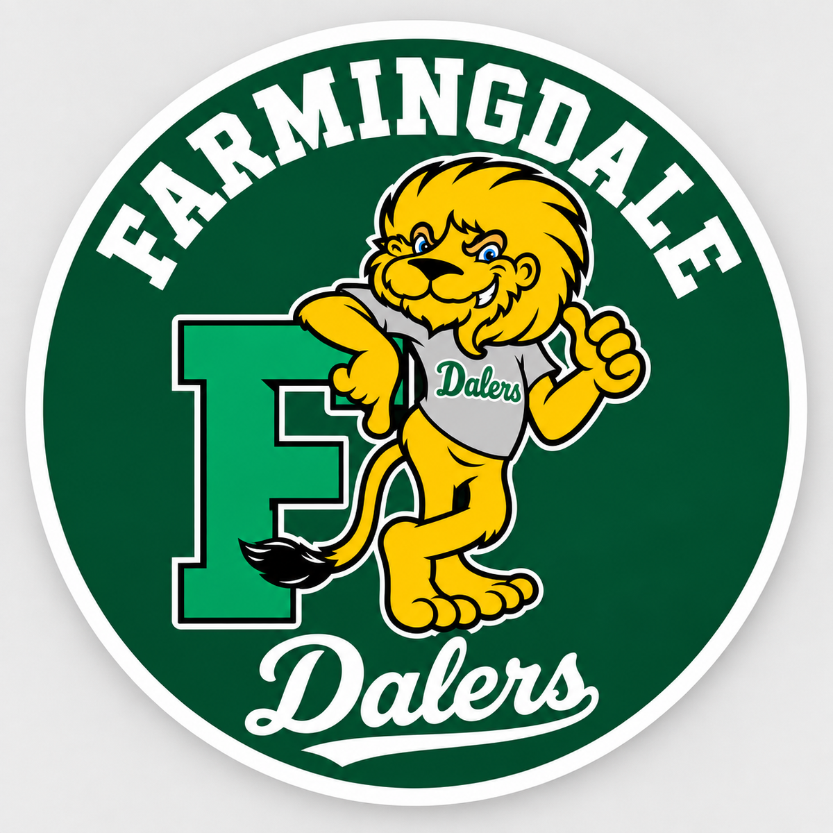 Dale the Lion circle decal