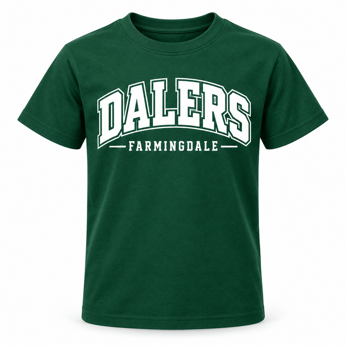 Green Farmingdale Dalers Big League Arc Youth T-Shirt