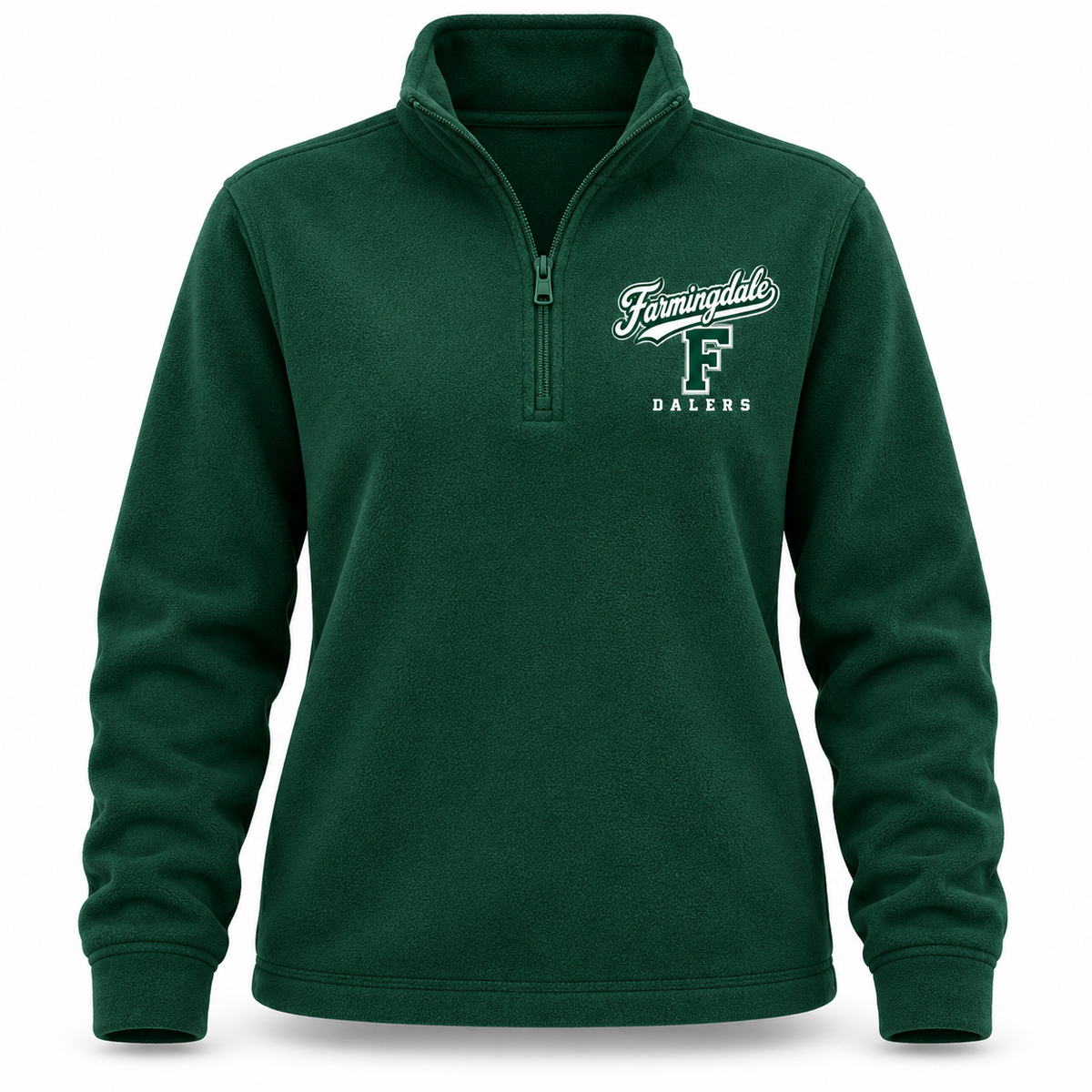 Green Farmingdale Dalers West Coast Script Adult Quarter-Zip