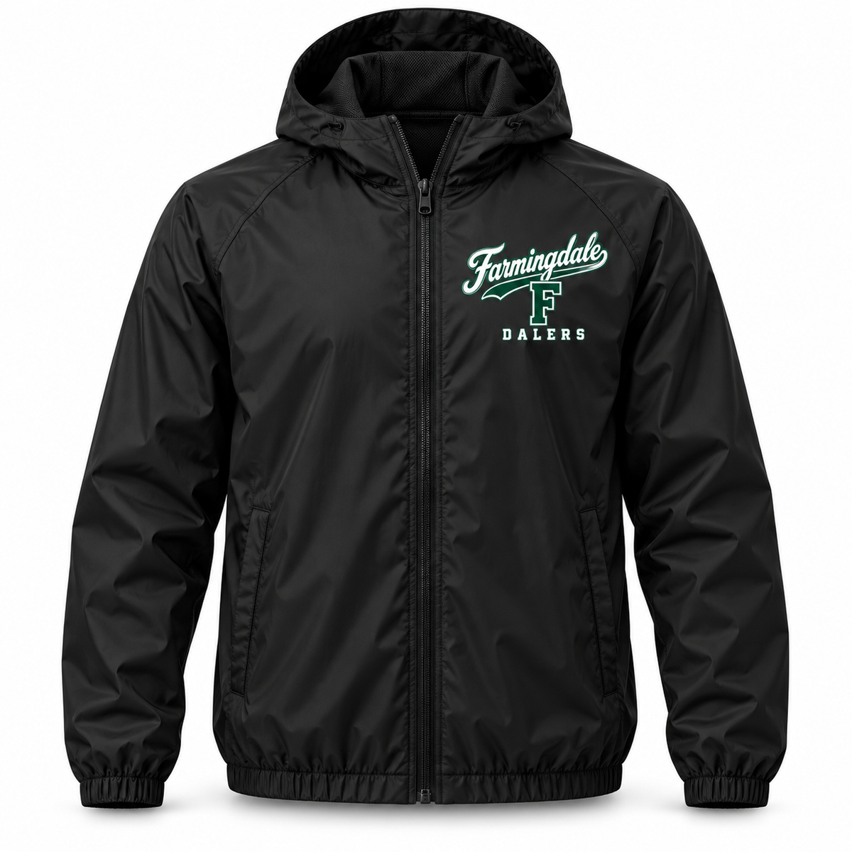 Black Farmingdale Dalers West Coast Script Youth Windbreaker