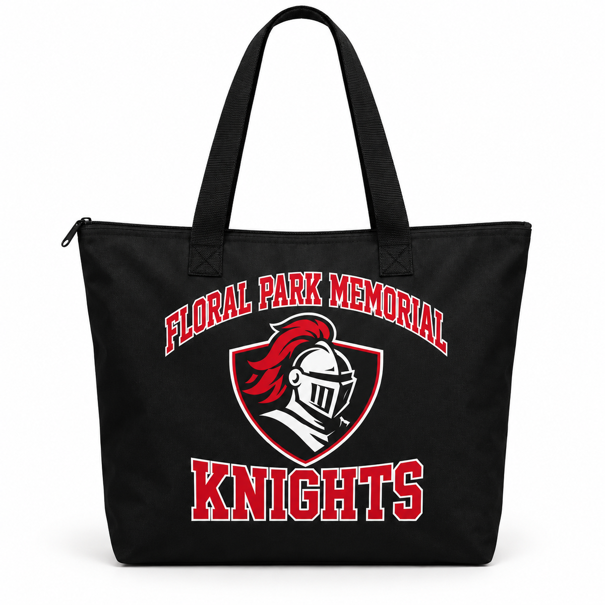 Floral Park Memorial Knights Collegiate Zip Tote Bag