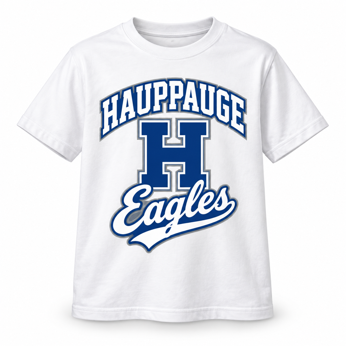 Hauppauge Eagles Youth Classic Varsity T-Shirt White