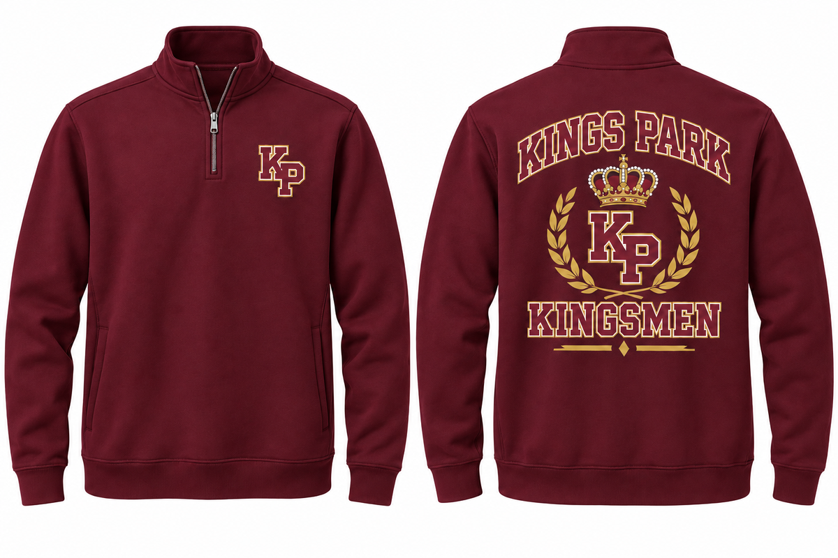Kings Park Varsity Quarter-Zip in Maroon