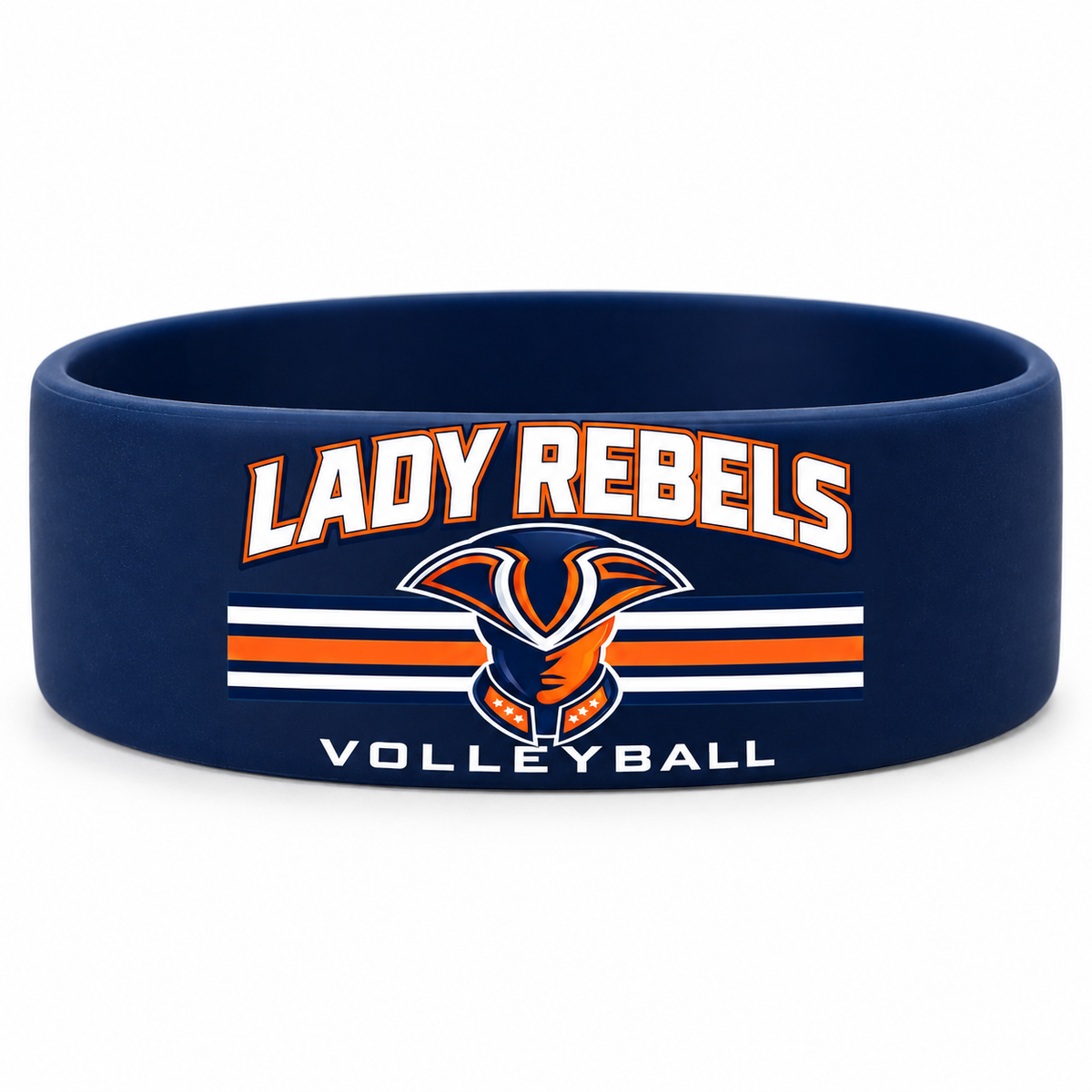 Lady Rebels Volleyball Mascot Wristband front design