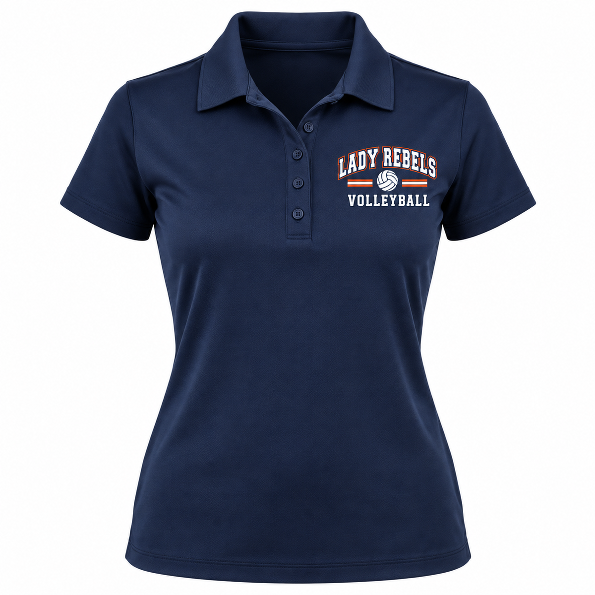 Lady Rebels Volleyball Collegiate Women's Coach Polo front design