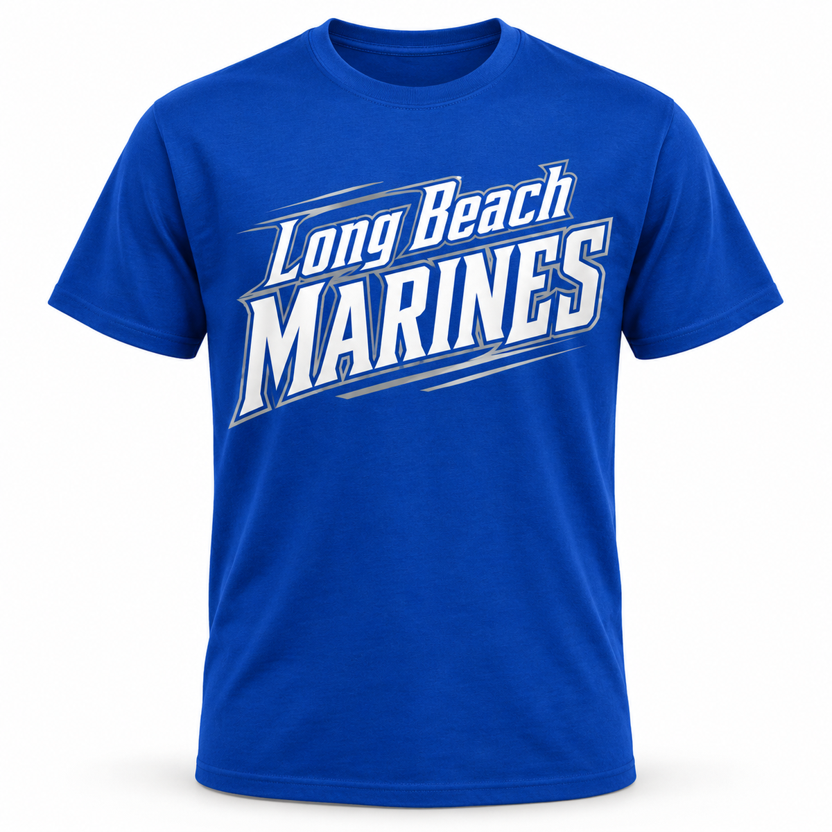 Long Beach Marines Court Serif T-Shirt in Royal Blue