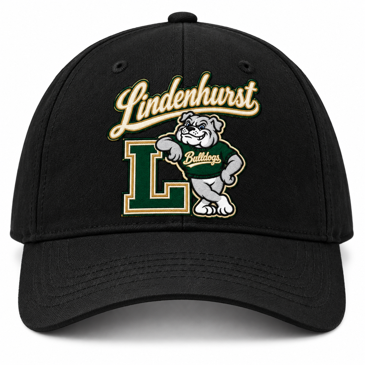 Lindenhurst Bulldogs Heritage Baseball Cap Black