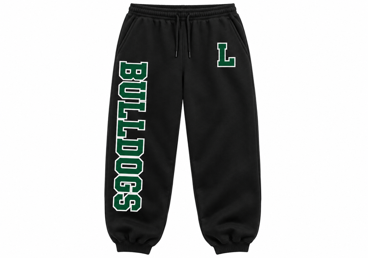 Lindenhurst Bulldogs Heritage Off-Shoulder and Baggy Sweatpants Set