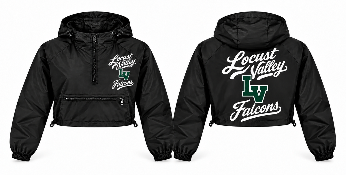 Locust Valley Falcons windbreaker front and back