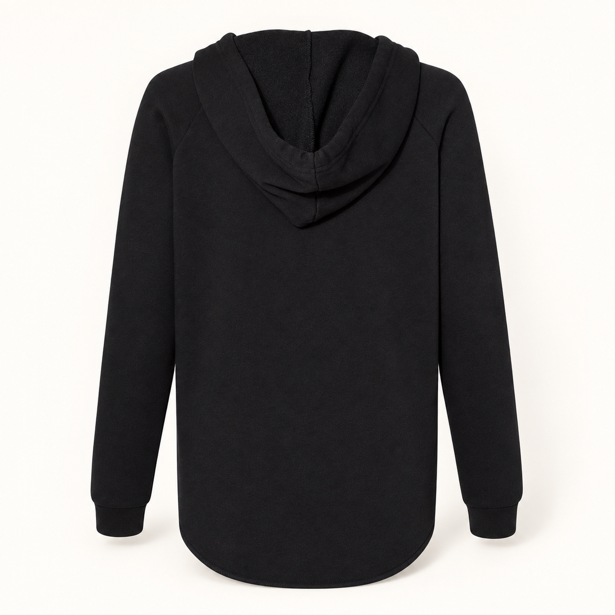 Locust Valley women's Falcon Crest hooded pullover in Black, plain back view