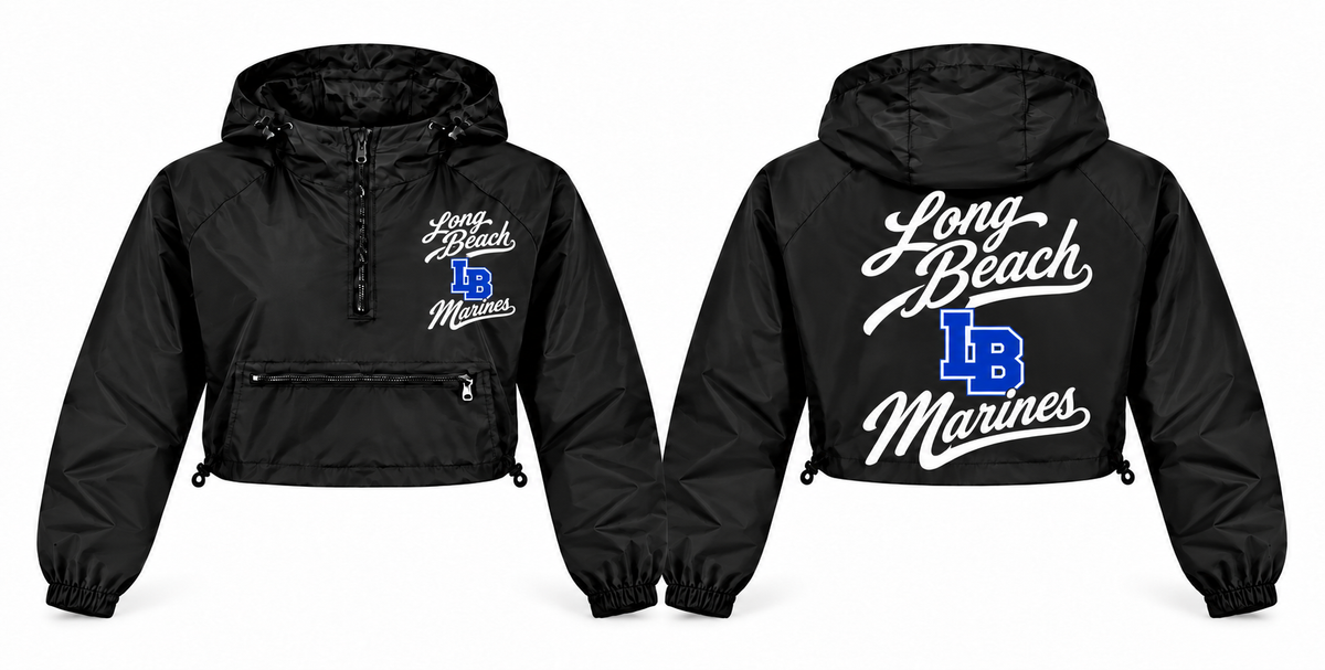 Long Beach Marines windbreaker front and back