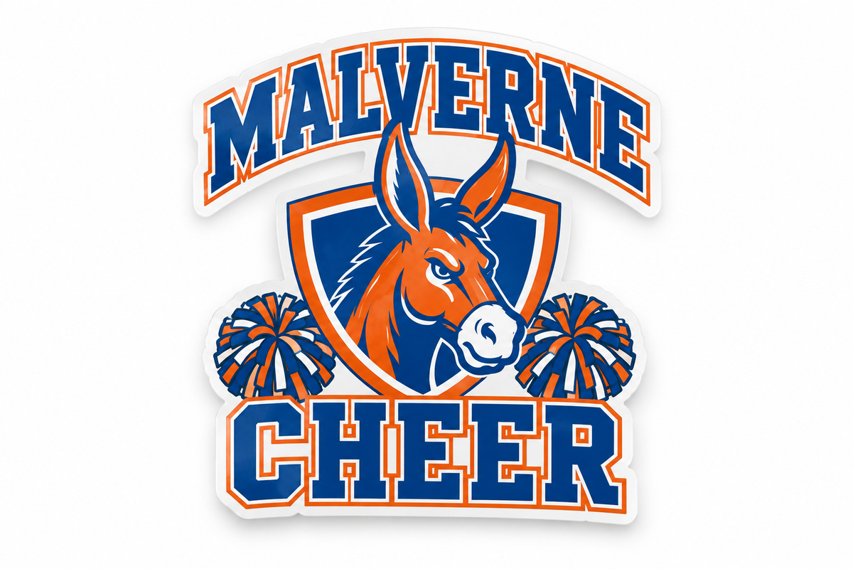 Malverne Cheer Crest Decal in Full Color
