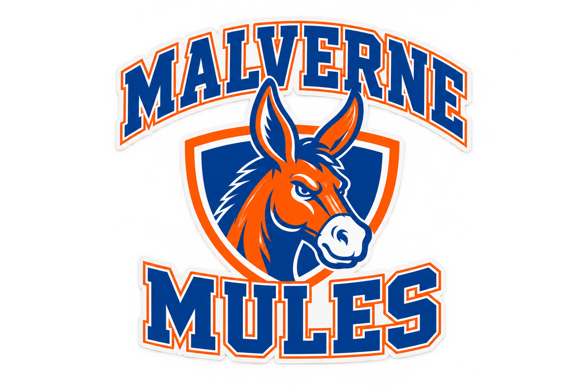 Malverne Mules Mule Crest Wall Decal in Full Color with collegiate mule crest