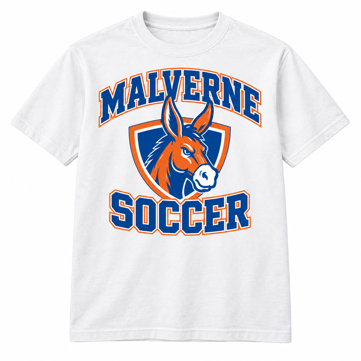 Malverne Soccer Varsity Tee in White
