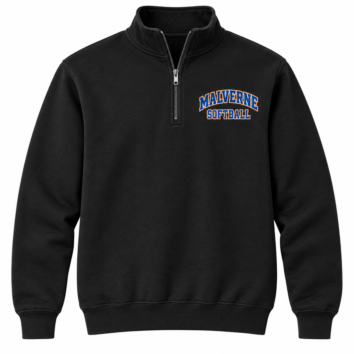Malverne Softball Quarter Zip Pullover in Black