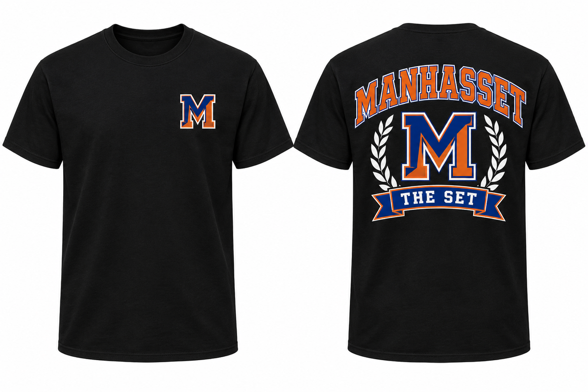 Manhasset The Set black Tee front and back concept