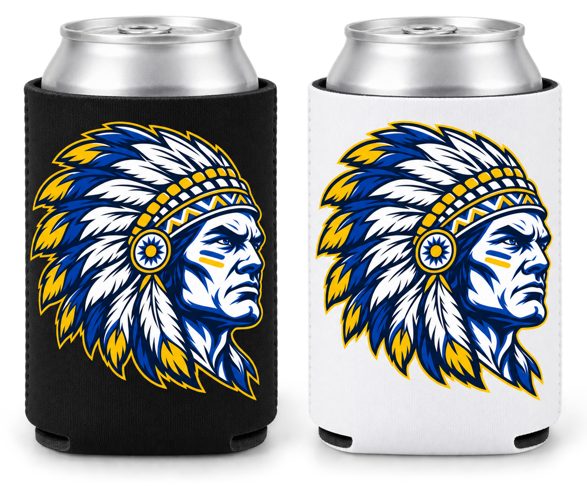 Massapequa Chiefs Intensity Can Cooler — Black, White