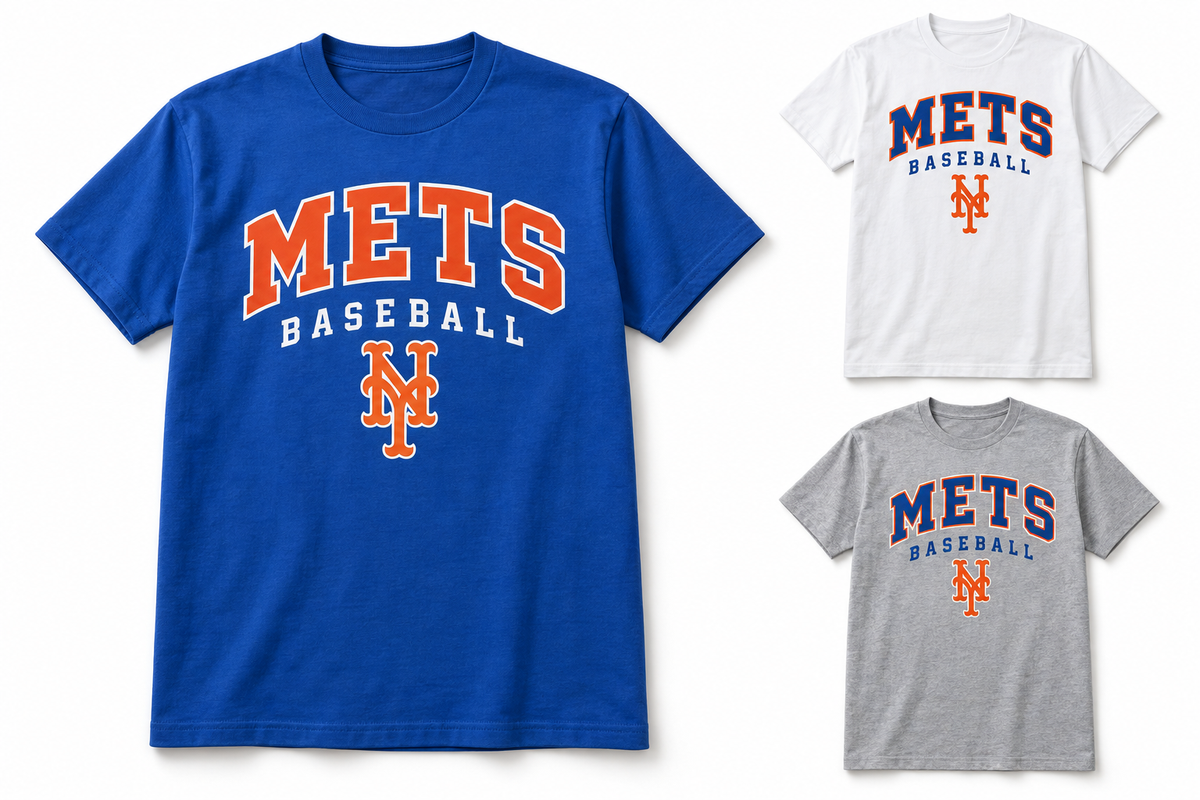 New York Mets Baseball Original Unisex T-Shirt — Royal Blue, White, Sport Gray