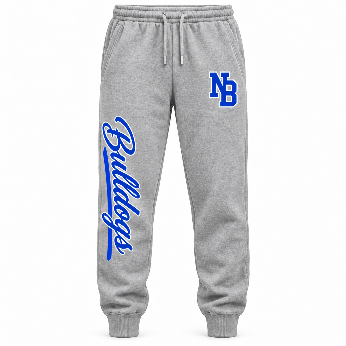 North Babylon Bulldogs Campus Script Joggers in Heather Gray