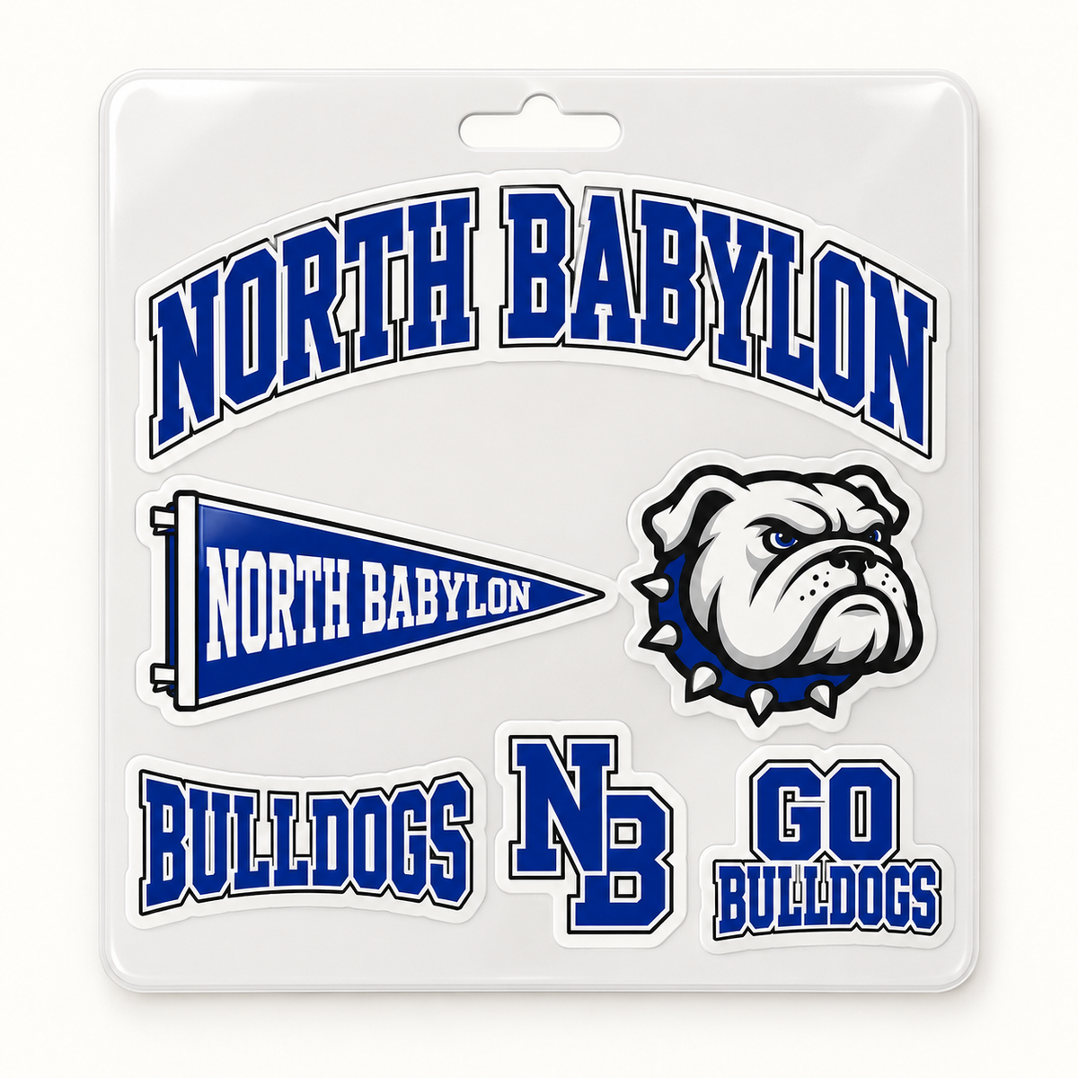 North Babylon Bulldogs Campus Six-Piece Spirit Sticker Pack