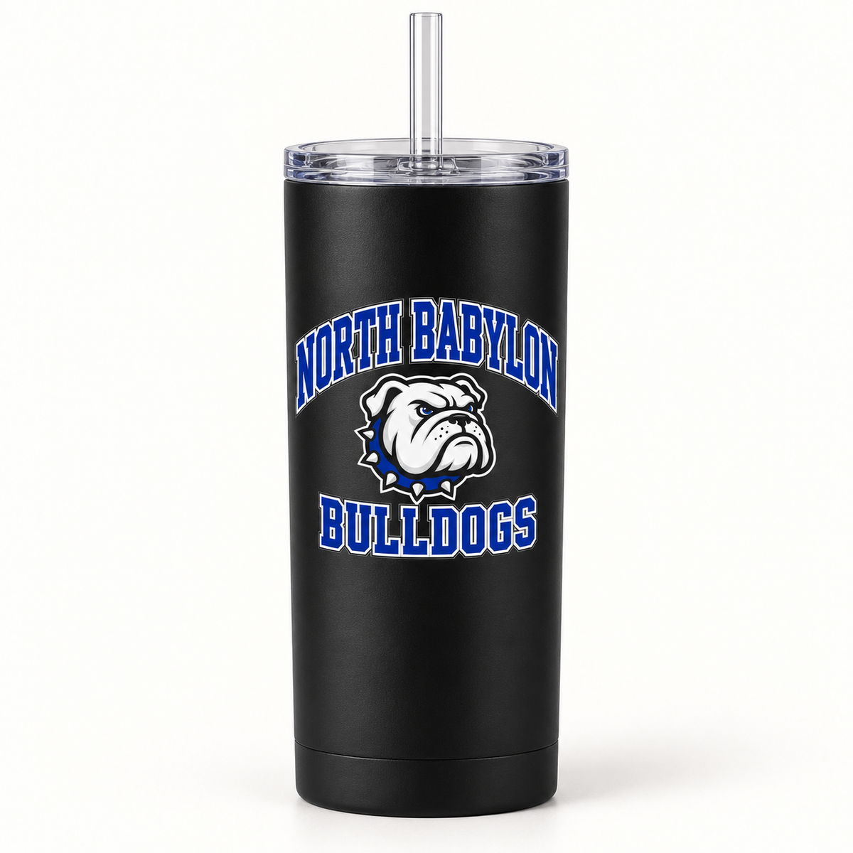 North Babylon Bulldogs Campus Slim Tumbler — Black
