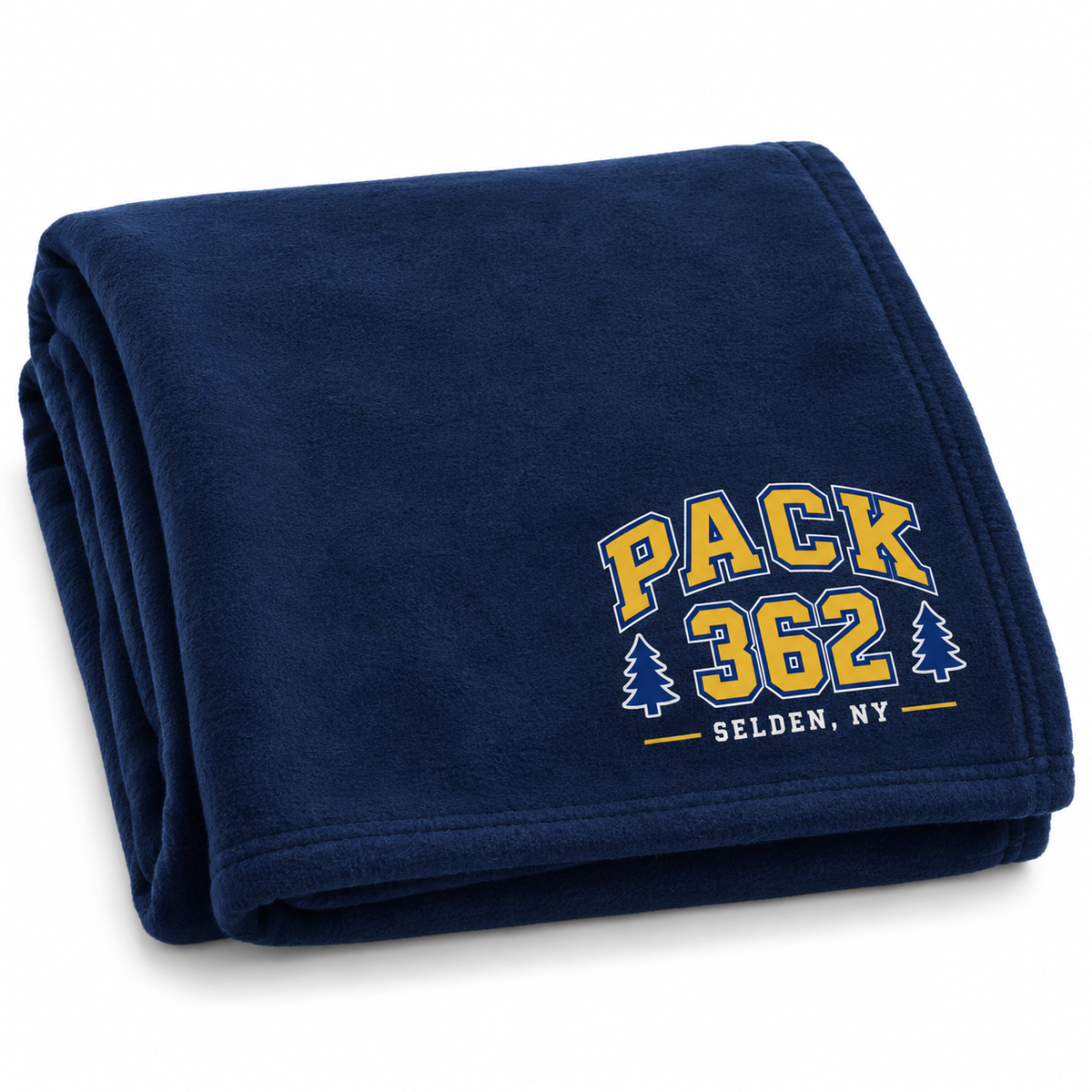 Pack 362 Varsity Fleece Blanket in navy