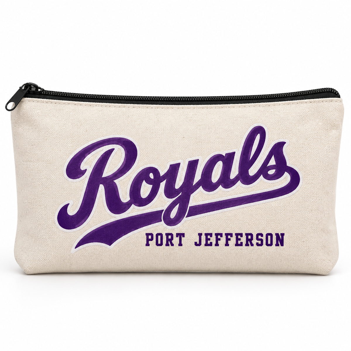 Port Jefferson Royals Script Pencil Pouch - Natural