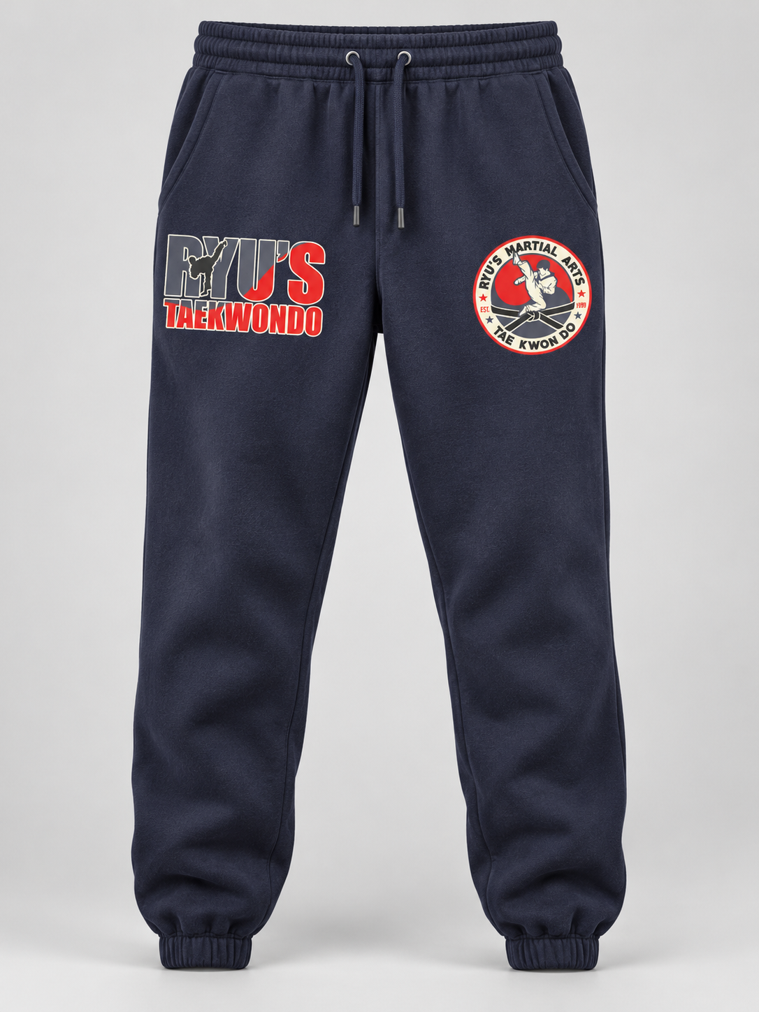 Navy Ryu's Independent Fleece Joggers front mockup