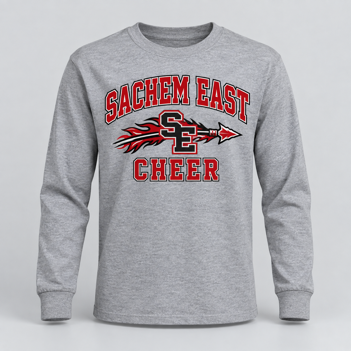 Sachem East Cheer Little Arrows Youth Long-Sleeve T-Shirt product mockup
