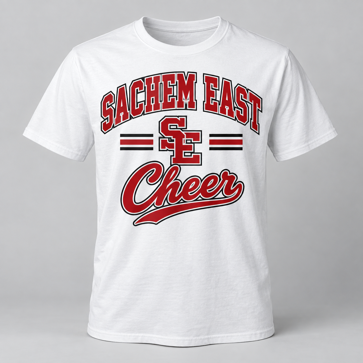 Sachem East Cheer Retro Athletic Unisex T-Shirt product mockup
