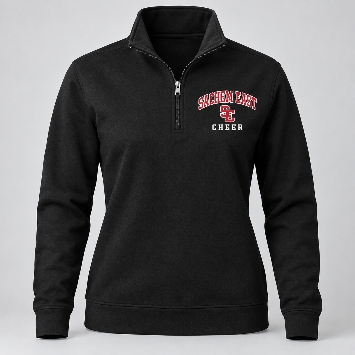 Sachem East Cheer Varsity Arch Quarter-Zip Pullover product mockup